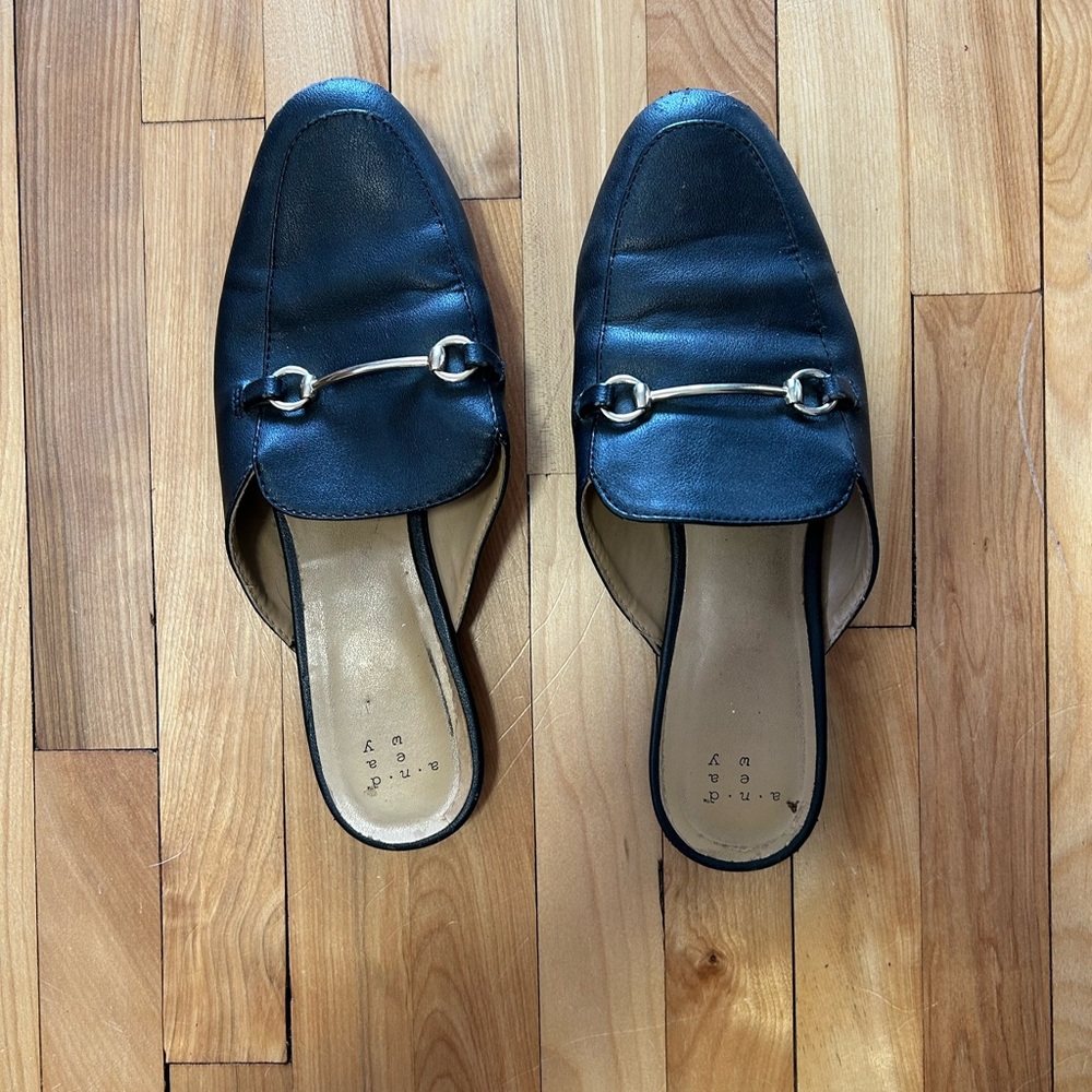 Black loafers